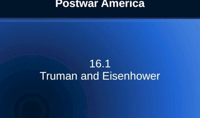 Lesson 1 truman and eisenhower