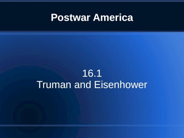 Lesson 1 truman and eisenhower