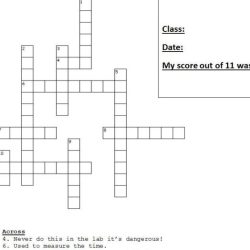 Lab safety and equipment puzzle answer key