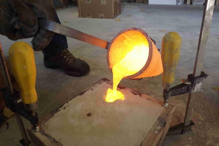 Casting mold metal molds making plaster slip class work foundry ceramic clay molten plain when pouring