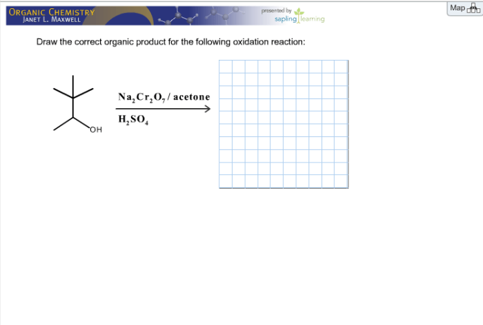 Correct draw organic oxidation reaction following solved acetone transcribed problem text been show has