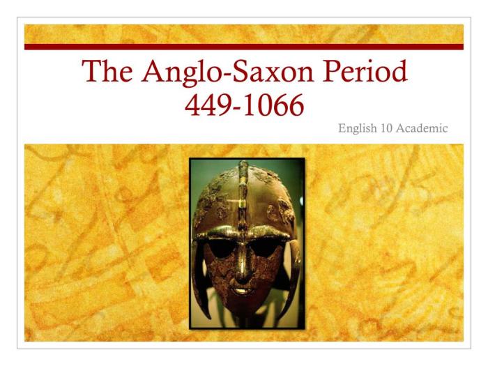 The anglo saxon period 449 to 1066 unit test